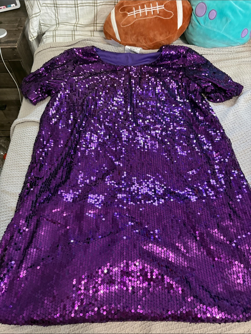 Amazon Purple Sequin Midi Dress